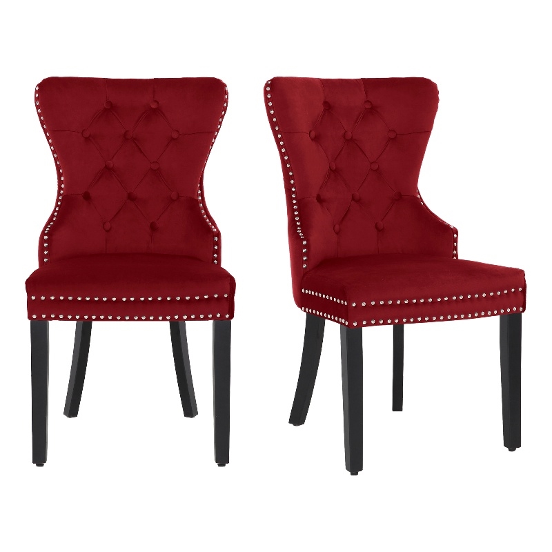 Alaia Tufted Velvet Upholstered Dining Side Chair (Set of 2)