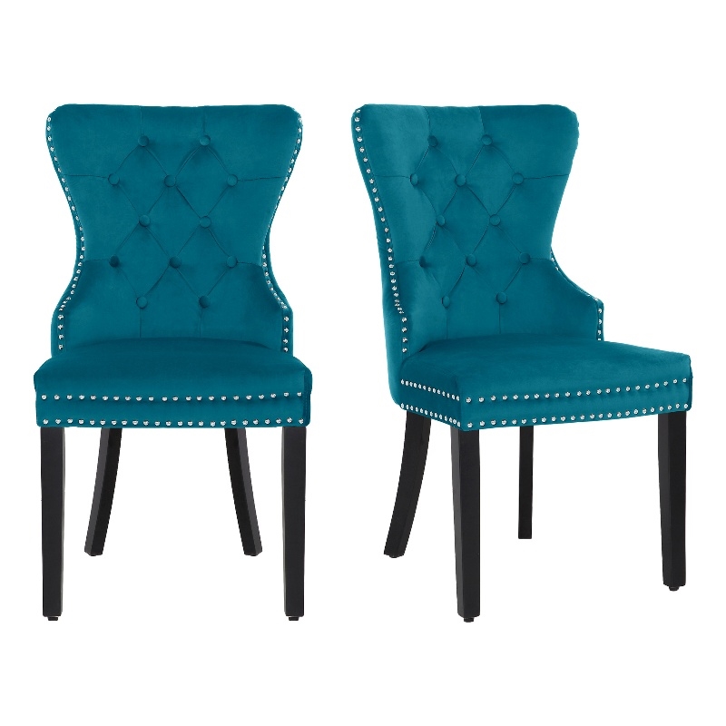 Alaia Tufted Velvet Upholstered Dining Side Chair (Set of 2)
