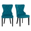 Alaia Tufted Velvet Upholstered Dining Side Chair (Set of 2)