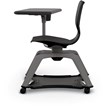 MooreCo Hierarchy Modern Plastic Enroll Tablet Chair with Cup Holder in Black