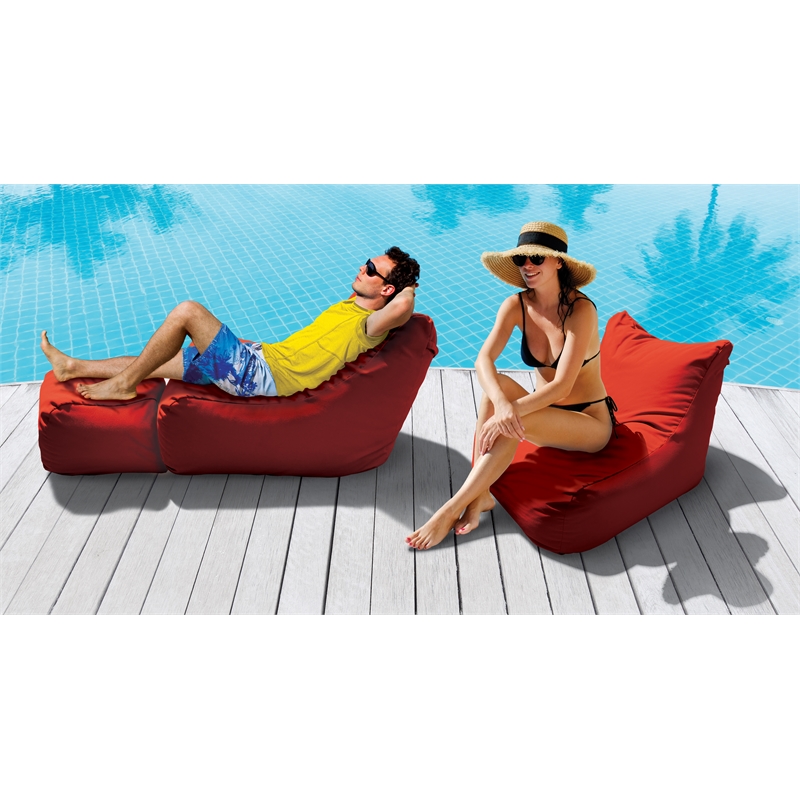 MooreCo Beanies Red Outdoor Fava Lounge Chair