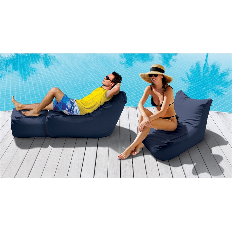 MooreCo Beanies Navy Outdoor Fava Lounge Chair