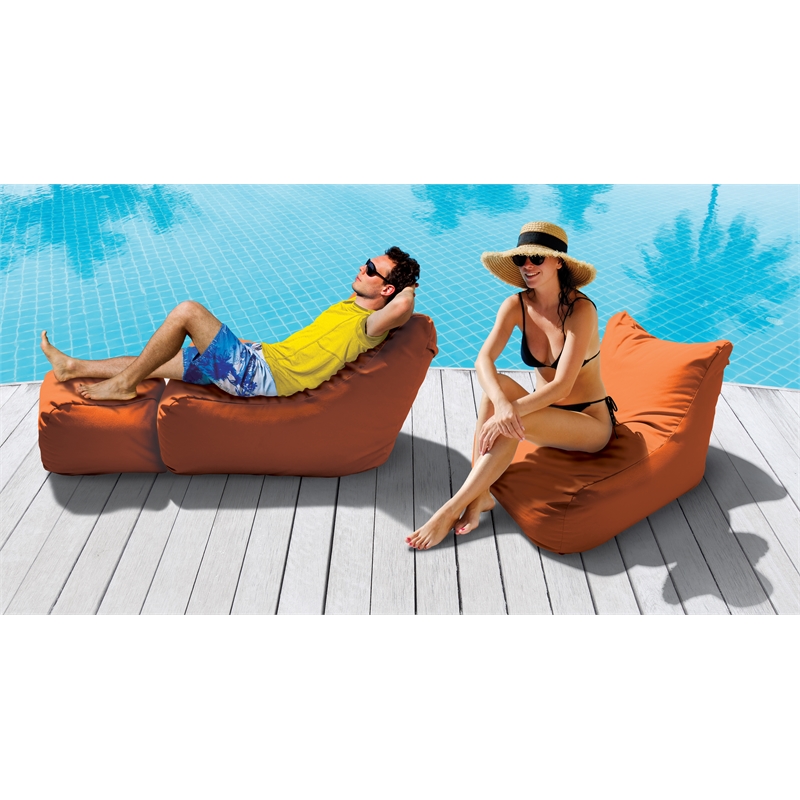 MooreCo Beanies Orange Outdoor Fava Lounge Chair