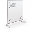 MooreCo Inklud Double Sided Magnetic Mobile Dry Erase Whiteboard 72H x 50W x 22D