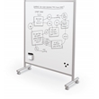 MooreCo Inklud Double Sided Magnetic Mobile Dry Erase Whiteboard 72H x 50W x 22D