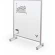 MooreCo Inklud Double Sided Magnetic Mobile Dry Erase Whiteboard 72H x 50W x 22D
