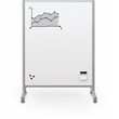 MooreCo Inklud Double Sided Magnetic Mobile Dry Erase Whiteboard 72H x 50W x 22D