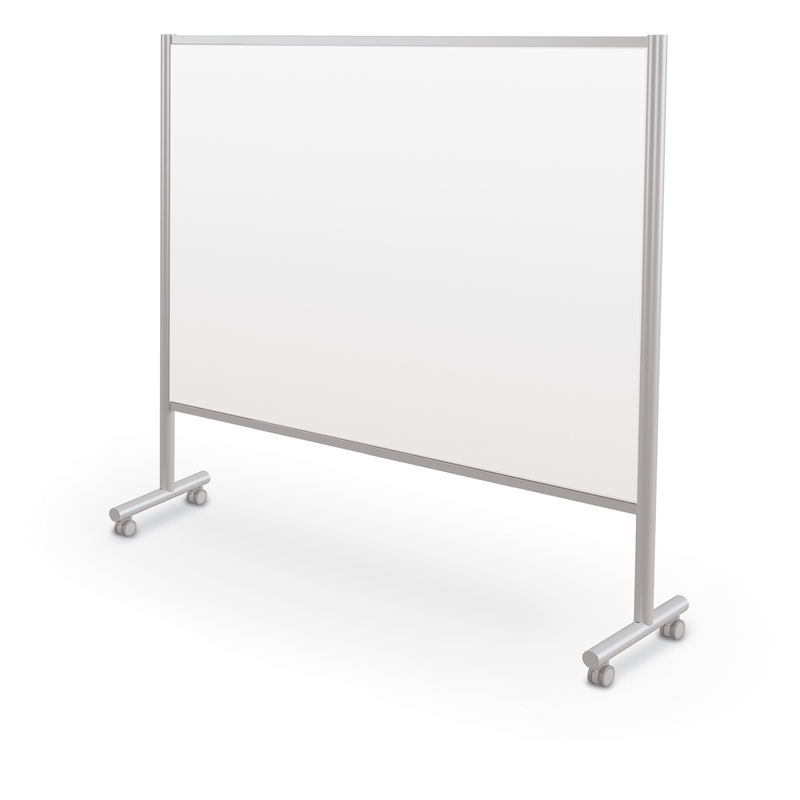 MooreCo Inklud Double Sided Magnetic Mobile Dry Erase Whiteboard 72H x 72W x 22D