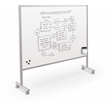 MooreCo Inklud Double Sided Magnetic Mobile Dry Erase Whiteboard 72H x 72W x 22D