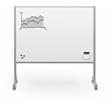 MooreCo Inklud Double Sided Magnetic Mobile Dry Erase Whiteboard 72H x 72W x 22D