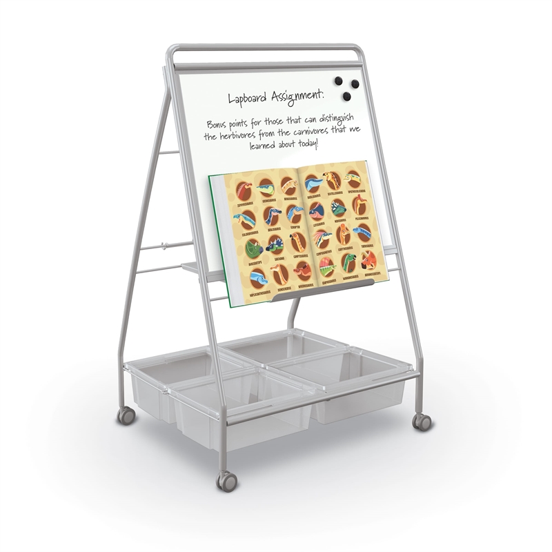 MooreCo TLC-2 Mobile Dry Erase Easel with Tubs