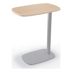 MooreCo Luly Tablet Side Table Beigewood Laminate 26Hx22Wx14D