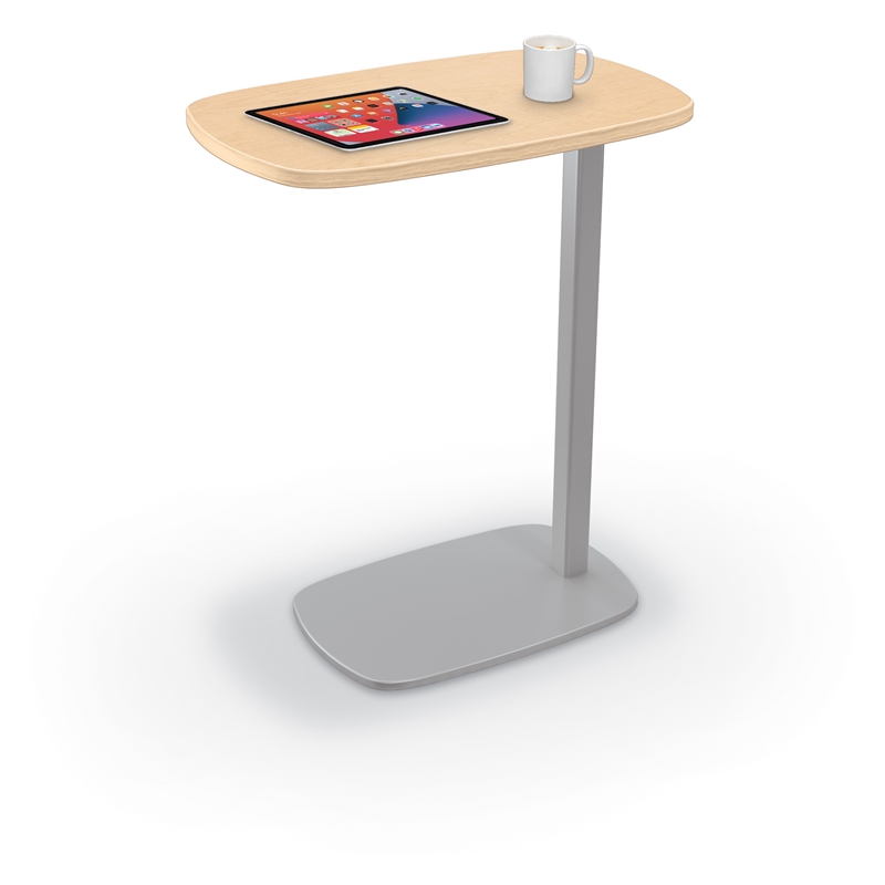 MooreCo Luly Tablet Side Table Fusion Maple Laminate 26Hx22Wx14D