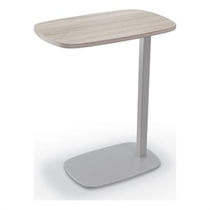 MooreCo Luly Tablet Side Table Grey Elm Laminate 26Hx22Wx14D