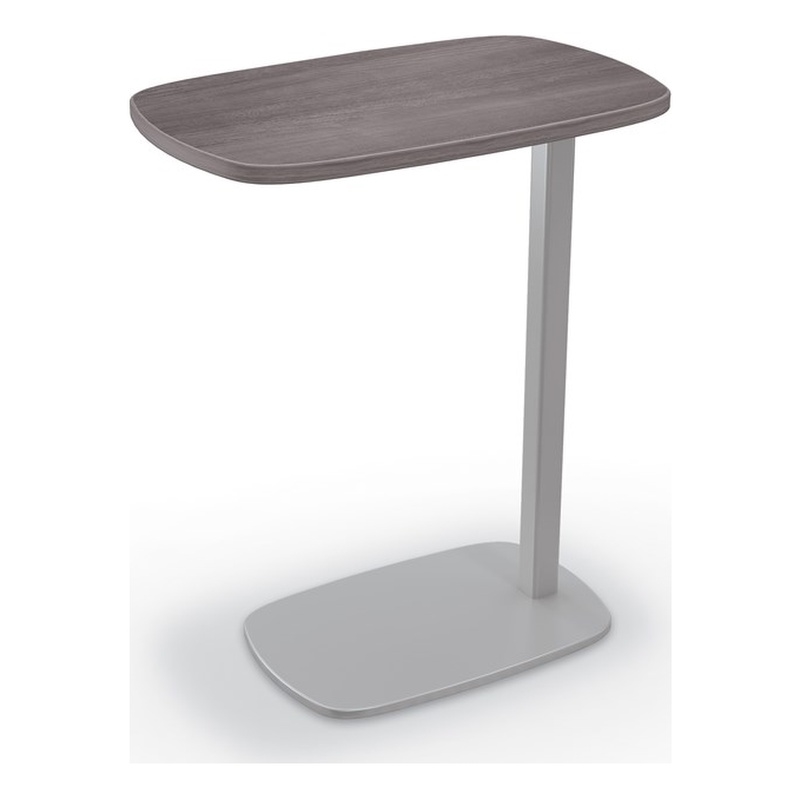MooreCo Luly Tablet Side Table Sterling Ash Laminate 26Hx22Wx14D