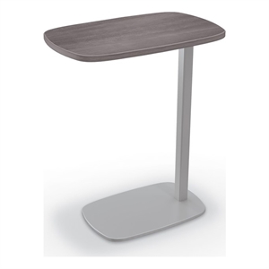 MooreCo Luly Tablet Side Table Sterling Ash Laminate 26Hx22Wx14D