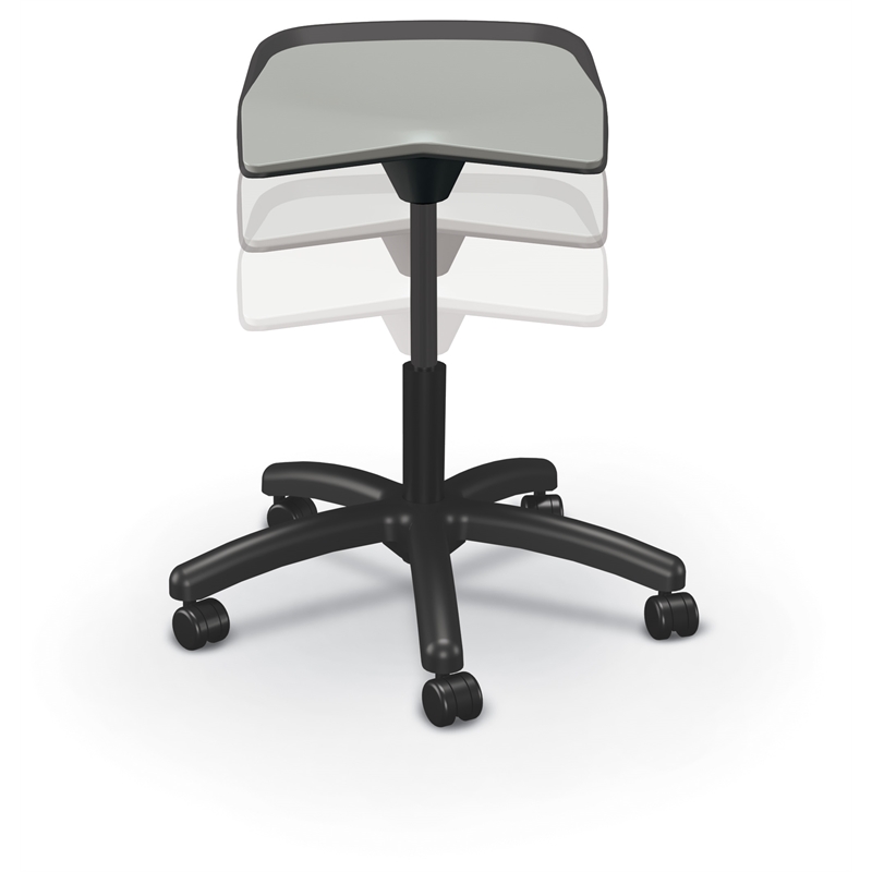 MooreCo Elate Backless Task Stool Grey Foam Seat