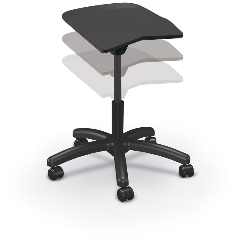 MooreCo Elate Backless Task Stool Black Foam Seat