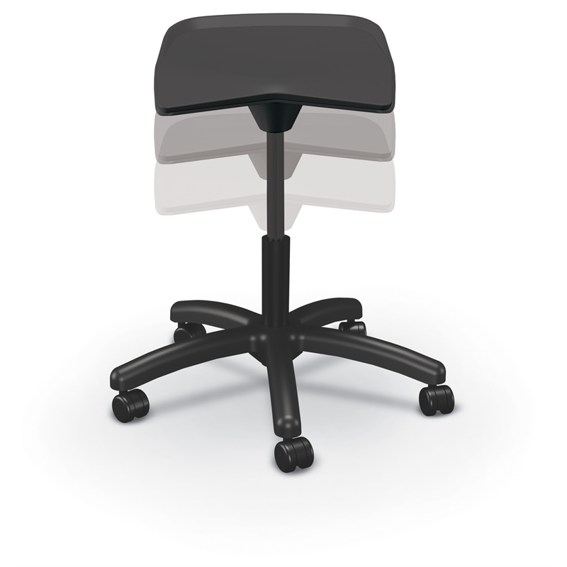 MooreCo Elate Backless Task Stool Black Foam Seat