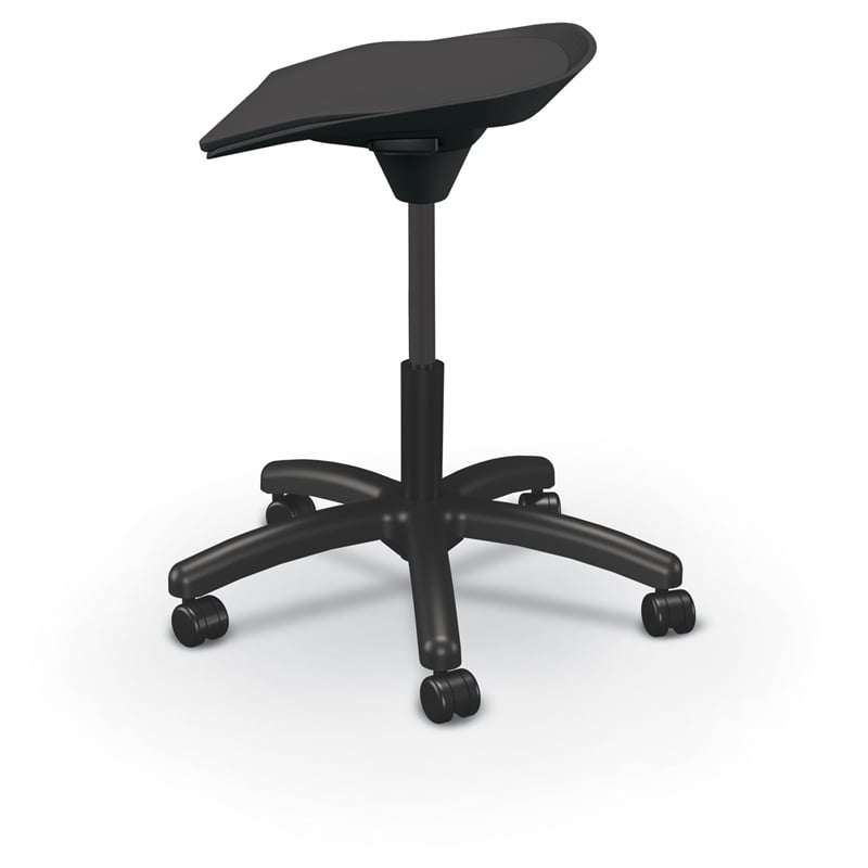 MooreCo Elate Backless Task Stool Black Foam Seat