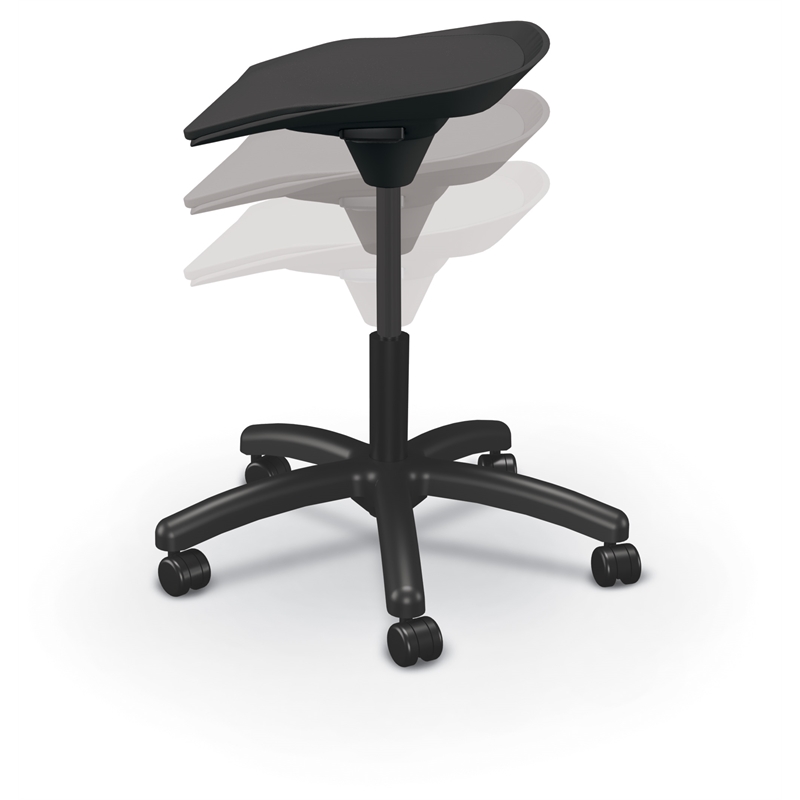 MooreCo Elate Backless Task Stool Black Foam Seat