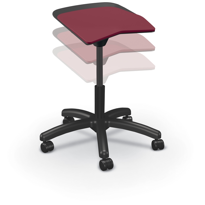 MooreCo Elate Backless Task Stool Maroon Foam Seat