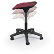MooreCo Elate Backless Task Stool Maroon Foam Seat