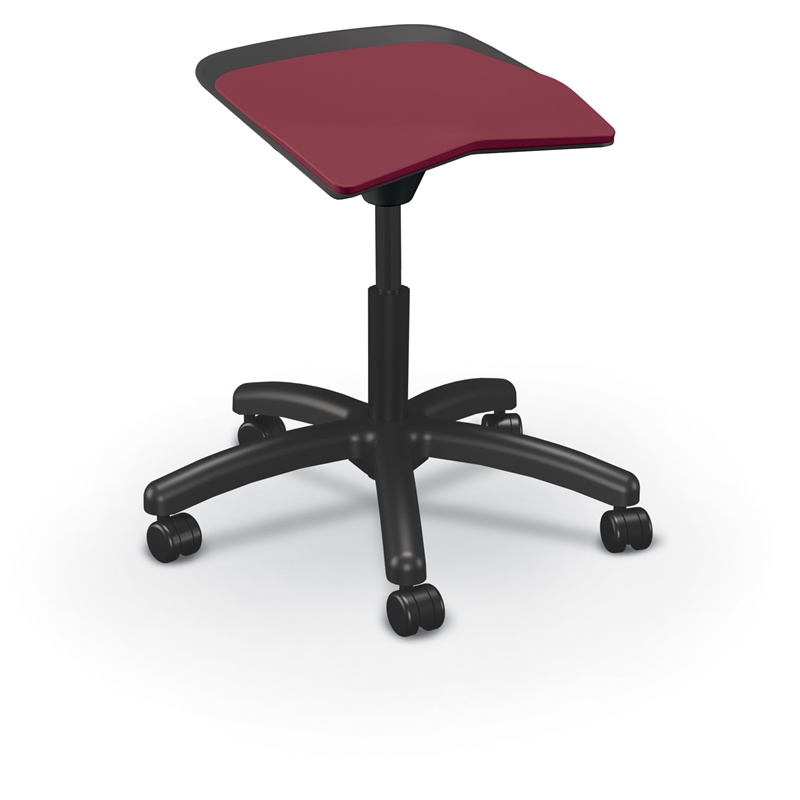 MooreCo Elate Backless Task Stool Maroon Foam Seat