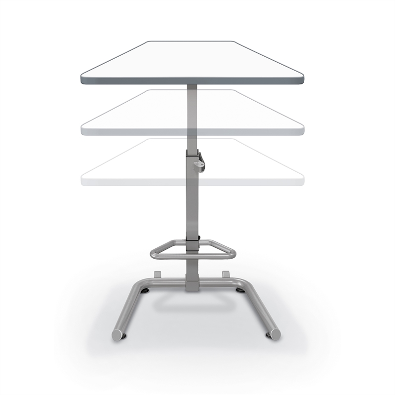 Up-Rite Adjustable Sit-to-Stand Desk Porcelain Steel Magnetic Dry Erase Top