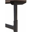 MooreCo Height Adjustable Flip Top Table 48x24 1/2 Round Grey Elm Top Black Base