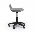 MooreCo Mobile Clinical Low Back Adjustable Gray Stool 5 Star Base Soft Casters