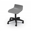 MooreCo Mobile Clinical Low Back Adjustable Gray Stool 5 Star Base Soft Casters