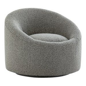 pasargad home sienna modern poly fabric & iron swivel chair