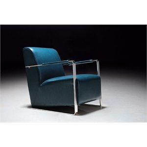 pasargad home luxe faux leather armchair teal