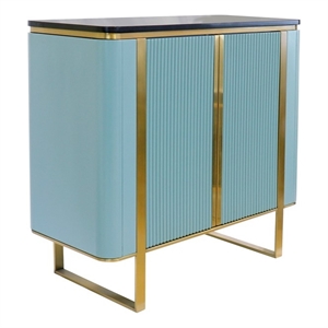 pasargad home mayfair modern cabinet 2 doors with gold metal frame