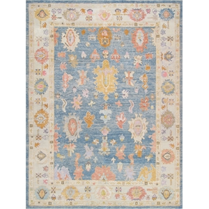 pasargad home oushak hand-knotted wood finish area rug 9'10
