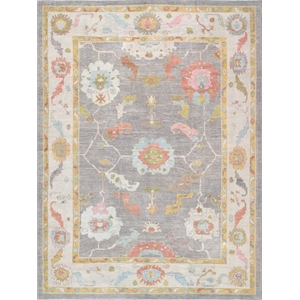 pasargad home oushak hand-knotted wood finish area rug 8'10