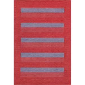 pasargad home gramercy hand-loomed bsilk & wool area rug red
