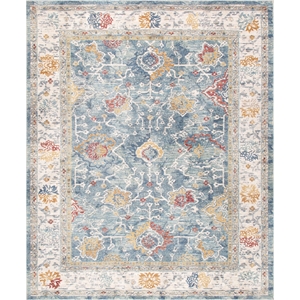 pasargad home heritage polypropylene & polyester rug l. blue