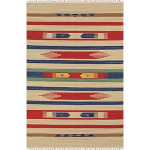 pasargad home anatolian kilim hand-woven cotton area rug- 5' 0