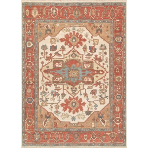 pasargad home serapi hand-knotted wool area rug 7' 9