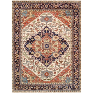 pasargad home serapi hand-knotted wool area rug 4' 2