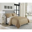 Michael Amini Alton 3-Piece King Fabric Coverlet Set in Gold