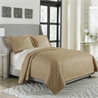 Michael Amini Alton 3-Piece King Fabric Coverlet Set in Gold