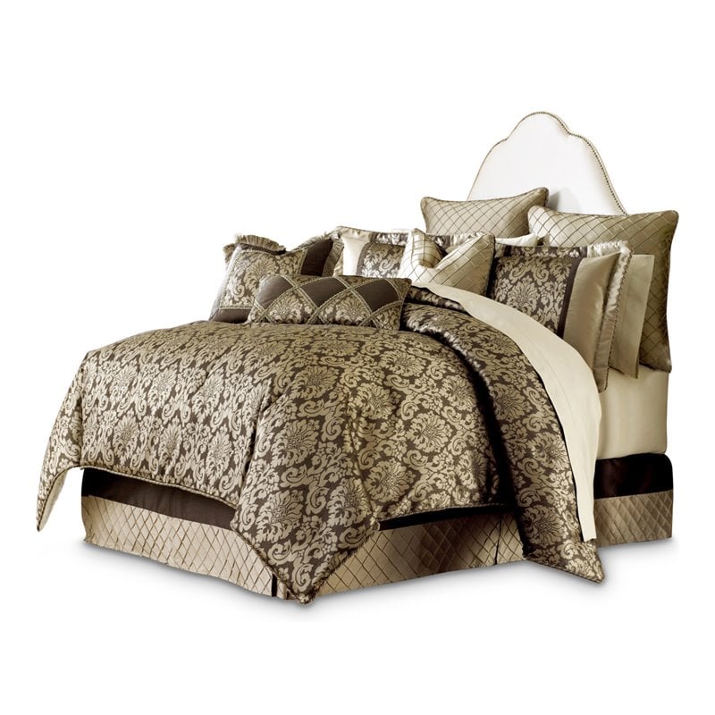 Michael Amini Imperial 10-Piece King Comforter Set - Bronze