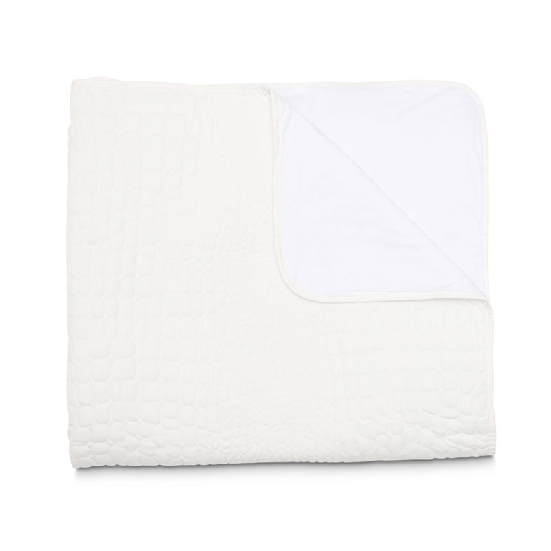 Michael Amini Ashworth 3-Piece Queen Cotton Duvet Set in White