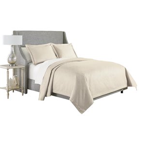 Michael Amini Potenza 3-Piece Queen Throw Set - Ivory Pearl
