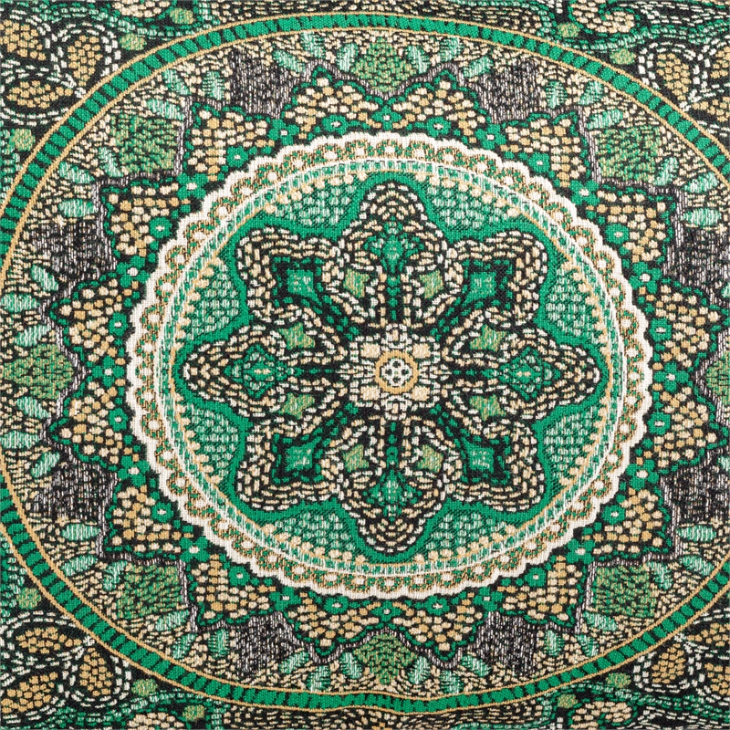 Michael Amini Emerald Isle Oblong Fabric Throw Pillow in Green/Indigo Set of 2