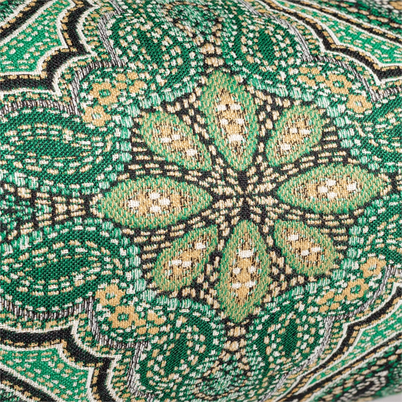 Michael Amini Emerald Isle Oblong Fabric Throw Pillow in Green/Indigo Set of 2