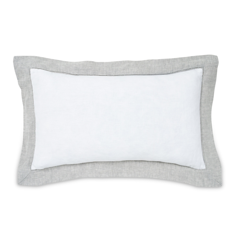 Michael Amini Atina 7-Piece Linen Fabric King Duvet Set in Gray